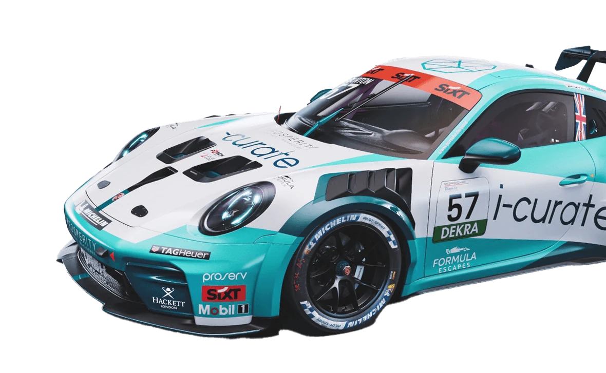 Gus's 911 GT3 Cup car from the front