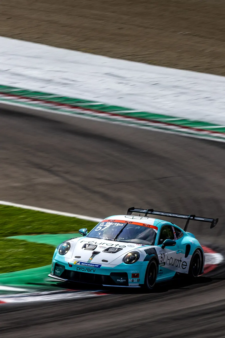 The car on the kerbs